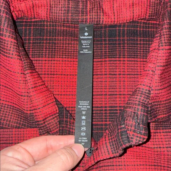 Lululemon Masons Peak Flannel Size Large - Picture 3 of 6
